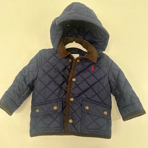 Ralph Lauren Blue Quilted Jacket with Hood